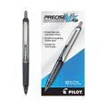 Pilot Precise V7RT Roller Ball Pen, Retractable, Fine 0.7 mm, Black Ink, Black Barrel