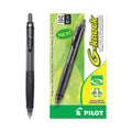 Pilot G-Knock BeGreen Gel Pen, Retractable, Fine 0.7 mm, Black Ink, Black Barrel, Dozen