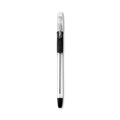 Pilot EasyTouch Ballpoint Pen, Stick, Medium 1 mm, Black Ink, Clear Barrel, Dozen