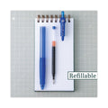 Pilot G-Knock BeGreen Gel Pen, Retractable, Fine 0.7 mm, Blue Ink, Blue Barrel, Dozen