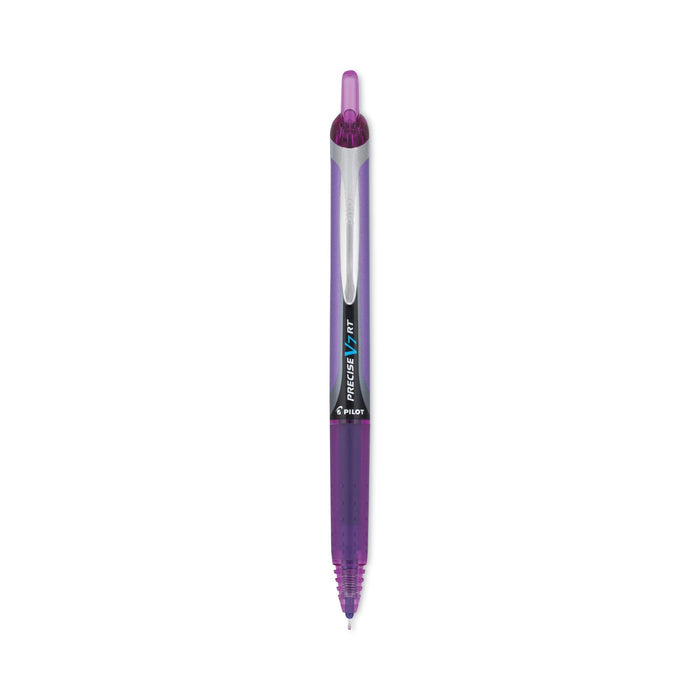 Pilot Precise V7RT Roller Ball Pen, Retractable, Fine 0.7 mm, Purple Ink, Purple Barrel
