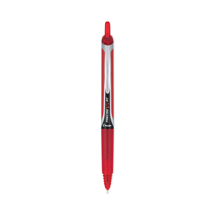 Pilot Precise V5RT Roller Ball Pen, Retractable, Extra-Fine 0.5 mm, Red Ink, Red Barrel