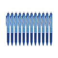 Pilot FriXion Clicker Erasable Gel Pen, Retractable, Extra-Fine 0.5 mm, Blue Ink, Blue Barrel, Dozen