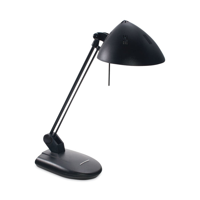 Ledu High-Output Three-Level Halogen Desk Lamp, 6.75"w x 9"d x 20.25"h, Matte Black