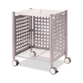 Vertiflex Deskside Machine Stand, Metal, 3 Shelves, 21.5" x 17.88" x 27", Matte Gray
