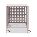 Vertiflex Deskside Machine Stand, Metal, 3 Shelves, 21.5" x 17.88" x 27", Matte Gray