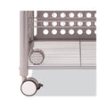 Vertiflex Deskside Machine Stand, Metal, 3 Shelves, 21.5" x 17.88" x 27", Matte Gray