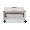 Vertiflex Underdesk Machine Stand, Metal, 2 Shelves, 90 lb Capacity, 21.5" x 17.88" x 11.5", Matte Gray