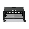 Vertiflex Underdesk Machine Stand, Metal, 2 Shelves, 90 lb Capacity, 21.5" x 17.88" x 11.5", Black