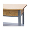 Vertiflex Countertop Serving Cart, Wood, 3 Shelves, 3 Drawers, 35.5" x 19.75" x 34.25", Oak/Gray
