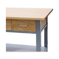 Vertiflex Countertop Serving Cart, Wood, 3 Shelves, 3 Drawers, 35.5" x 19.75" x 34.25", Oak/Gray