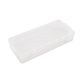 Advantus Super Stacker Pencil Box, Plastic, 8.25 x 3.75 x 1.5, Clear