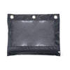 Advantus Binder Pencil Pouch, 10 x 7.38, Black/Clear, 3/Pack