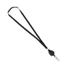 Advantus Lanyards with Retractable ID Reels, Metal Clip Fastener, 34" Long, Black, 12/Pack
