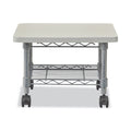 Safco Underdesk Printer/Fax Stand, Engineered Wood, 2 Shelves, 19" x 16" x 13.5", Gray