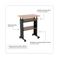 Safco Muv Stand-Up Adjustable-Height Desk, 29.5" x 22" x 35" to 49", Cherry/Black