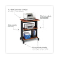 Safco Muv Three Level Machine Cart/Printer Stand, Engineered Wood, 3 Shelves, 29.5" x 20" x 35", Cherry/Black