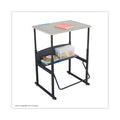 Safco Alphabetter Desks, 28" x 20" x 26" to 42", Beige