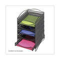 Safco Onyx Stackable Literature Organizer, Five-Drawer, 10.25 x 12.75 x 15.25, Black