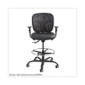 Safco Vue Heavy-Duty Extended-Height Stool, Supports Up to 350 lb, 23" to 32.5" Seat Height, Black Vinyl Seat, Black Base