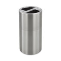 Safco Dual Recycling Receptacle, 30 gal, Stainless Steel