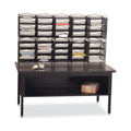 Safco Onyx Mesh Literature Sorter, 20 Compartments, 19 x 15.25 x 59, Black