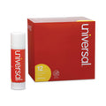 Universal Glue Stick, 1.3 oz, Applies and Dries Clear, 12/Pack
