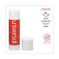 Universal Glue Stick, 1.3 oz, Applies and Dries Clear, 12/Pack