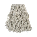 Boardwalk Banded Cotton Mop Head, #24, White, 12/Carton