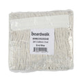 Boardwalk Banded Cotton Mop Head, #24, White, 12/Carton
