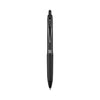 uniball 207 Plus+ Gel Pen, Retractable, Medium 0.7 mm, Black Ink, Black Barrel, Dozen
