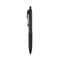 uniball 207 Plus+ Gel Pen, Retractable, Medium 0.7 mm, Black Ink, Black Barrel, Dozen