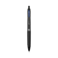 uniball 207 Plus+ Gel Pen, Retractable, Medium 0.7 mm, Blue Ink, Black Barrel, Dozen