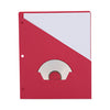 Universal Slash-Cut Pockets for Three-Ring Binders, Jacket, Letter, 11 Pt., 8.5 x 11, Red, 10/Pack