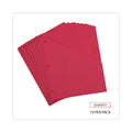 Universal Slash-Cut Pockets for Three-Ring Binders, Jacket, Letter, 11 Pt., 8.5 x 11, Red, 10/Pack