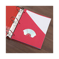 Universal Slash-Cut Pockets for Three-Ring Binders, Jacket, Letter, 11 Pt., 8.5 x 11, Red, 10/Pack