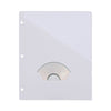 Universal Slash-Cut Pockets for Three-Ring Binders, Jacket, Letter, 11 Pt., 9.75 x 11.75, White, 10/Pack