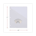 Universal Slash-Cut Pockets for Three-Ring Binders, Jacket, Letter, 11 Pt., 9.75 x 11.75, White, 10/Pack