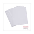 Universal Slash-Cut Pockets for Three-Ring Binders, Jacket, Letter, 11 Pt., 9.75 x 11.75, White, 10/Pack