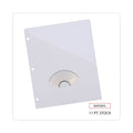Universal Slash-Cut Pockets for Three-Ring Binders, Jacket, Letter, 11 Pt., 9.75 x 11.75, White, 10/Pack