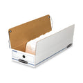 Bankers Box STOR/FILE Check Boxes, 9.25" x 25" x 4.13", White/Blue, 12/Carton