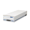 Bankers Box STOR/FILE Check Boxes, 9.25" x 25" x 4.13", White/Blue, 12/Carton