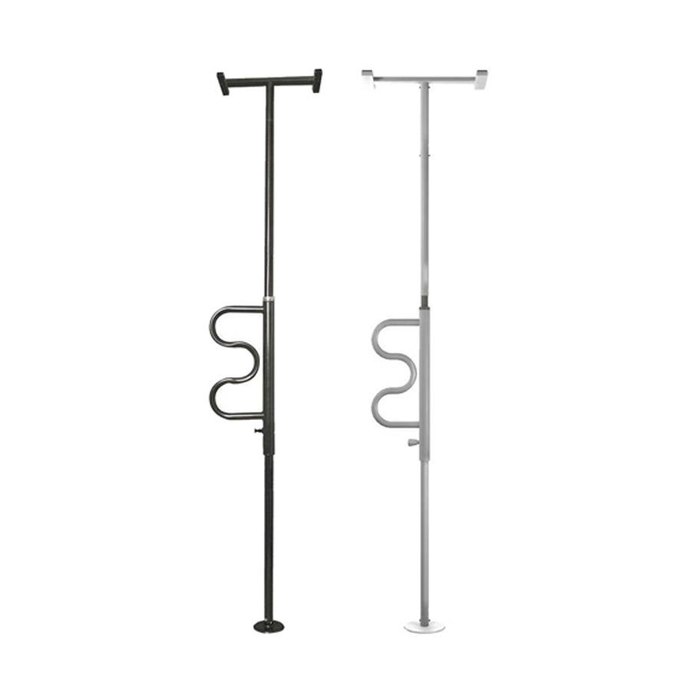 Stander Security Pole & Curve Grab Bar - Black by Pasteur Pharmacy