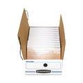 Bankers Box LIBERTY Check and Form Boxes, 9.5" x 23.75" x 4.5", White/Blue, 12/Carton
