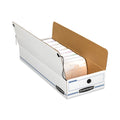 Bankers Box LIBERTY Check and Form Boxes, 11" x 24" x 5", White/Blue, 12/Carton