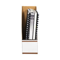 Bankers Box Corrugated Cardboard Magazine File, 4 x 11 x 12.25, Wood Grain, 12/Carton