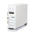 Bankers Box X-Ray Storage Boxes, 5" x 18.75" x 14.88", White/Blue, 6/Carton
