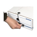 Bankers Box LIBERTY Check and Form Boxes, 6.25" x 24" x 4.5", White/Blue, 12/Carton