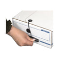 Bankers Box LIBERTY Check and Form Boxes, 9.5" x 23.75" x 4.5", White/Blue, 12/Carton