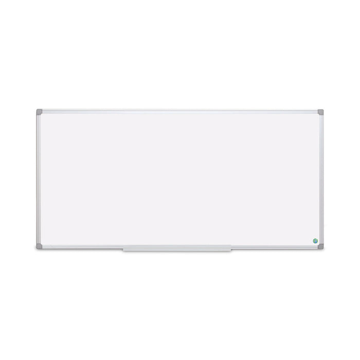 MasterVision Earth Dry Erase Board, White/Silver, 48 x 96